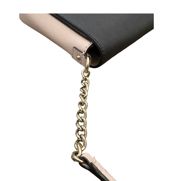 Kate Spade New York Leather Flap Crossbody Bag Black Pink Chain Strap - Picture 12 of 16